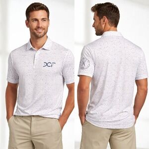 Peter Millar Summer Comfort Cocktail Print Polo Shirt Men's L Denver Classic
